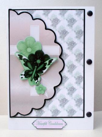 Floral Butterfly Sympathy Envelope Card by Audrey Brown clifford