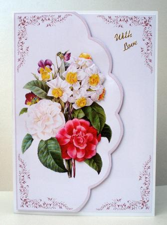 Envelope Style Card Front with Flowers by Audrey Brown clifford