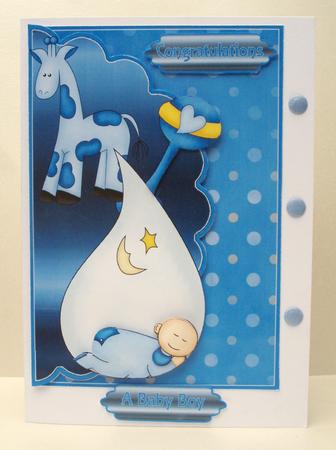 Baby Boy Envelope Card by Audrey Brown clifford