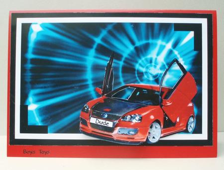 Vw Golf Sports Car with Decoupage by Audrey Brown clifford