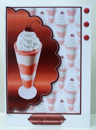 Tasty Sundae Envelope Cardfront by Audrey Brown clifford