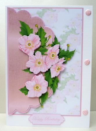 Pink Dogwood Envelope Cardfront by Audrey Brown clifford