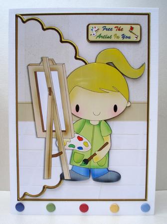 Free the Artist Envelope Card by Audrey Brown clifford
