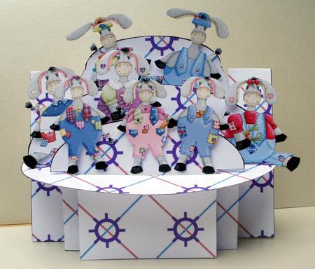 Donkeys 3D Shelf Card by Audrey Brown clifford