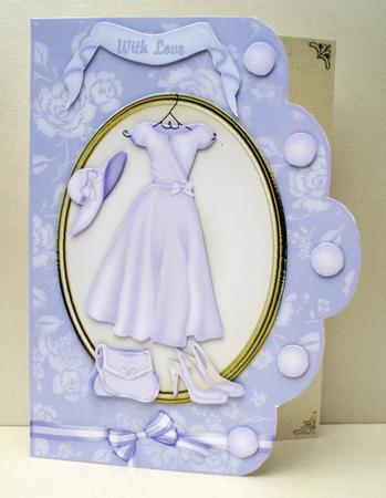 My Lavender Lovely Scallop Edge Card Front by Audrey Brown clifford