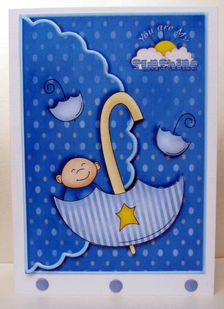 My Sunshine Boy Scalloped Edge Envelope Card by Audrey Brown clifford