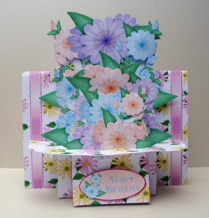 Floral Frenzy 3D Shelf Card with Decoupage by Audrey Brown clifford