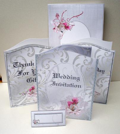 Wedding Invitation Pink Roses by Audrey Brown clifford
