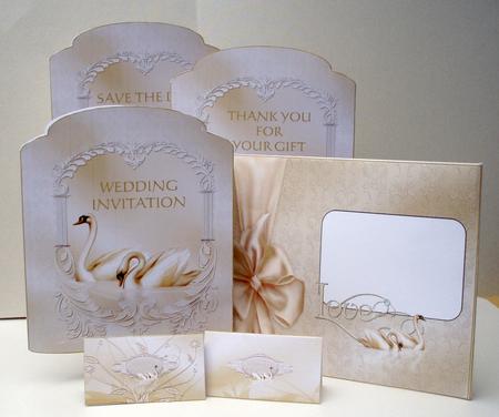 Swan Wedding Invitation Pack by Audrey Brown clifford