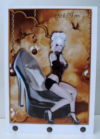 Womens Favourite Chocolate Heaven Scalloped Edge Card by Audrey Brown clifford