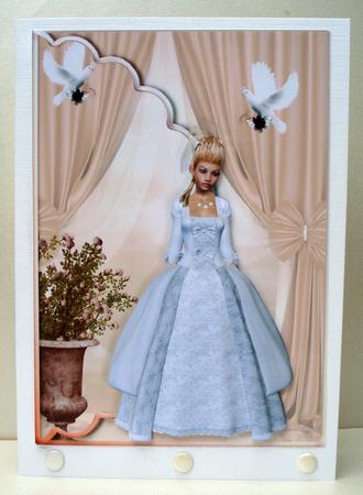 Victorian Elegance Scalloped Edge Envelope Card by Audrey Brown clifford