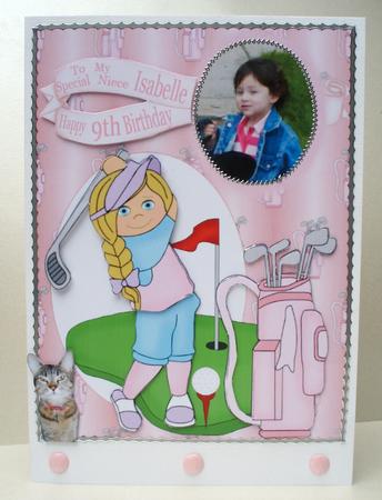 Birthday Girl Golfer by Audrey Brown clifford