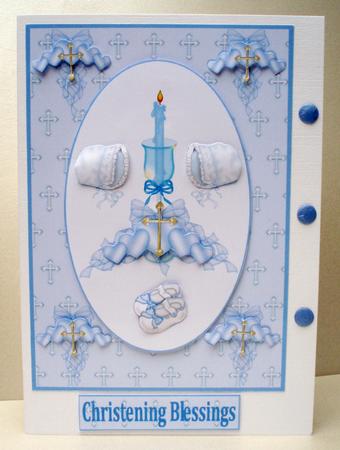 Baby Boy Christening Topper by Audrey Brown clifford
