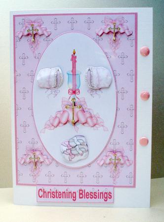 Baby Girl Christening Topper by Audrey Brown clifford