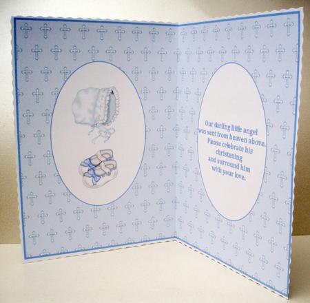 Baby Boy Christening Insert by Audrey Brown clifford