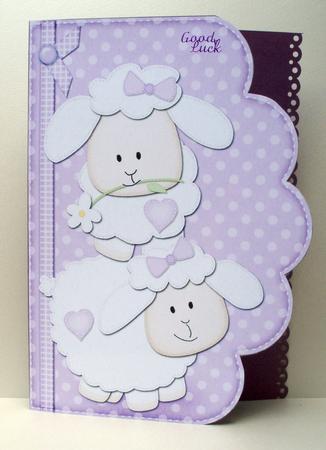 A4 Little Lamb Felties Scalloped Edge by Audrey Brown clifford