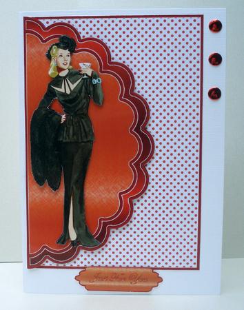Lady Devine Envelope Cardfront by Audrey Brown clifford