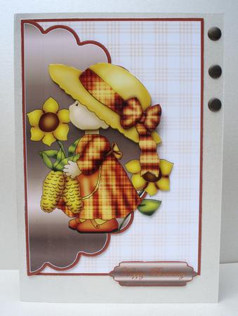 Flower Girl Envelope Cardfront by Audrey Brown clifford