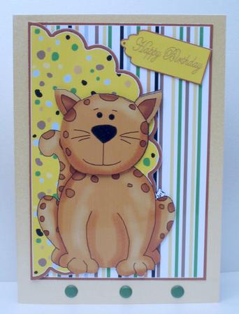 Charlie Cheetah Envelope Card by Audrey Brown clifford