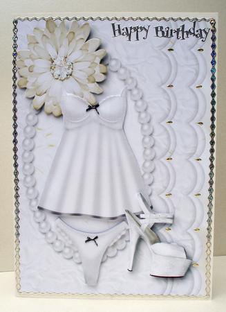 Pretty White Lingerie, on Scalloped Edge by Audrey Brown clifford