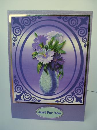 Mauve Vintage Flowers by Audrey Brown clifford