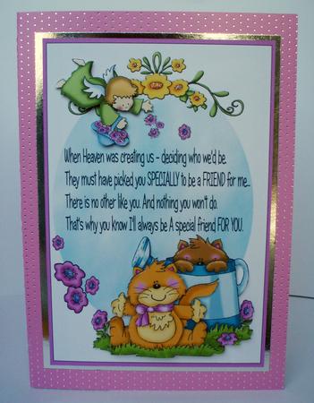 Special Friends - Card Front with Decoupage by Audrey Brown clifford