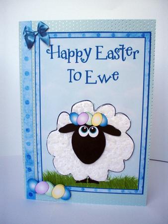 Funny Easter Ewe Card Topper by Audrey Brown clifford