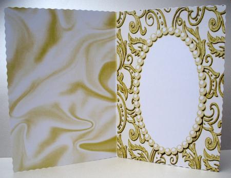Gold and Pearl A5 Elegant Insert by Audrey Brown clifford