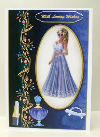 La Belle - Card Front with Step by Step by Audrey Brown clifford
