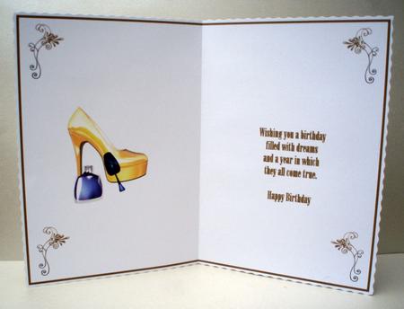 Girly Cardmaking Insert by Audrey Brown clifford