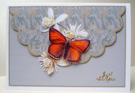 Butterfly Envelope Card by Audrey Brown clifford