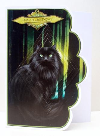 Feline Card Front by Audrey Brown clifford