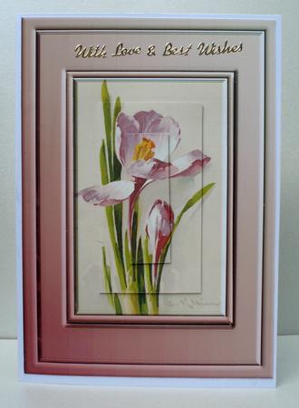 Purple Flower Quick Card by Audrey Brown clifford