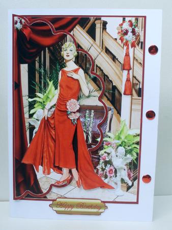 Red Elegance Envelope Card by Audrey Brown clifford