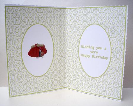 A Girly Purse 2 Cardmaking Insert by Audrey Brown clifford