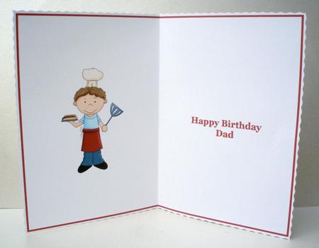 Dads Birthday Cardmaking Insert by Audrey Brown clifford