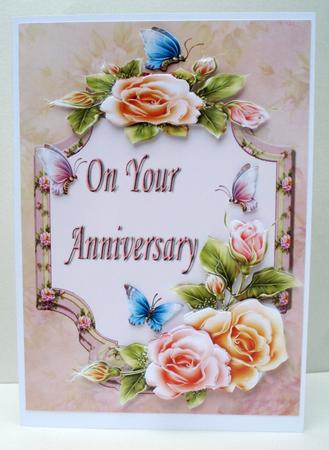 Shimmering Roses and Butterflies for Your Anniversary by Audrey Brown clifford
