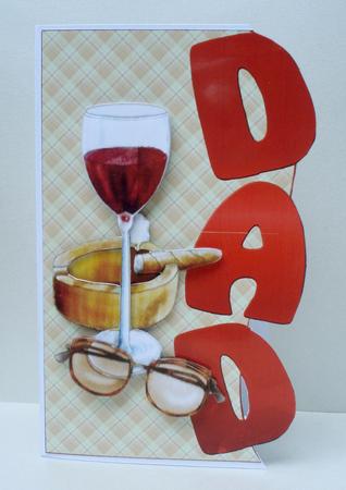Dad Shaped Card Front by Audrey Brown clifford