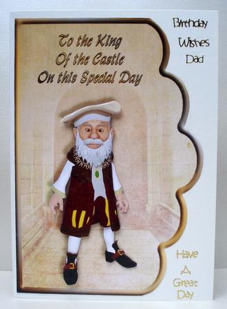 King of the Castle Scallope Curve Card by Audrey Brown clifford