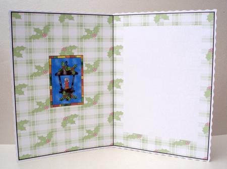 Stained Glass Christmas Lantern Insert by Audrey Brown clifford