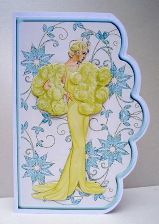 Vintage Elegance Scallope Edge Curve Card by Audrey Brown clifford