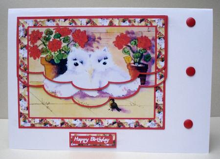 2tired Westies Faux Envelope by Audrey Brown clifford