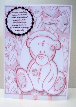 Scruffy George Bear Baby Girl by Audrey Brown clifford