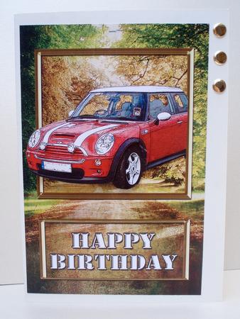Red New Style Mini Card Front. by Audrey Brown clifford