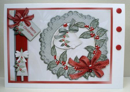Christmas Bells and Wreath by Audrey Brown clifford
