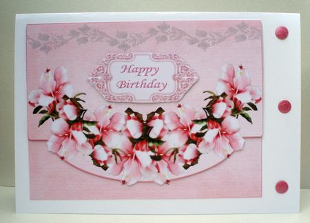 Delicate Floral Faux Envelope Quick Card by Audrey Brown clifford