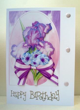Purple Iris Step by Step by Audrey Brown clifford