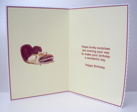 Cat Nap Cardmaking Insert by Audrey Brown clifford