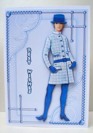 Flirty Frocks in Blue Decoupage by Audrey Brown clifford