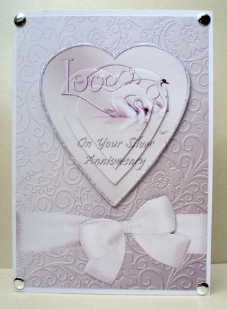 Silver Anniversary Card Front by Audrey Brown clifford